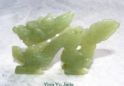 Classic Well Carved Chinese Jade Dragon Carving