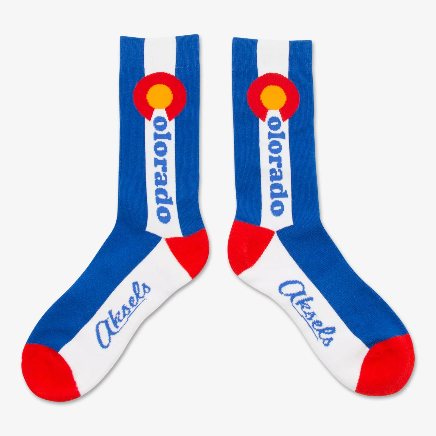 Colorado Flag Script Men's & Women's Crew Socks