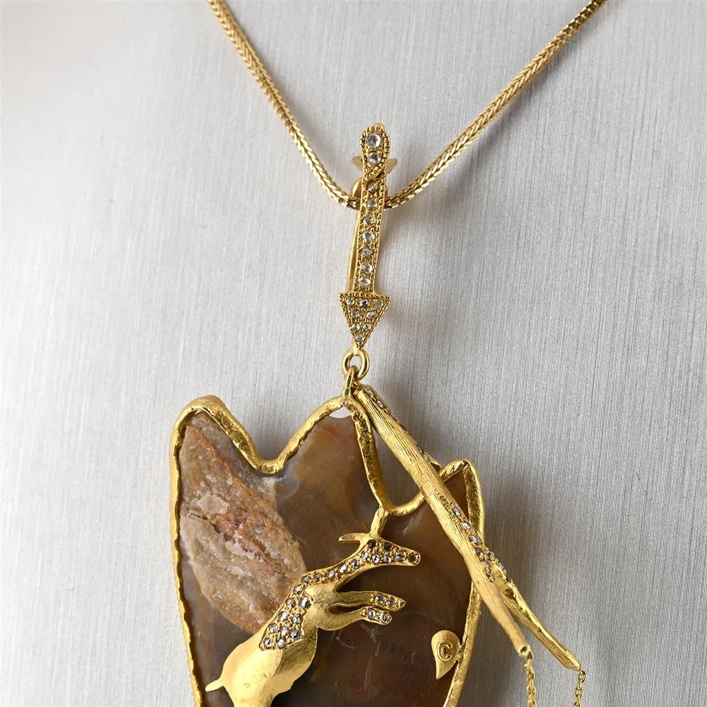 Coomi | Genuine Arrowhead, Diamond Pendant