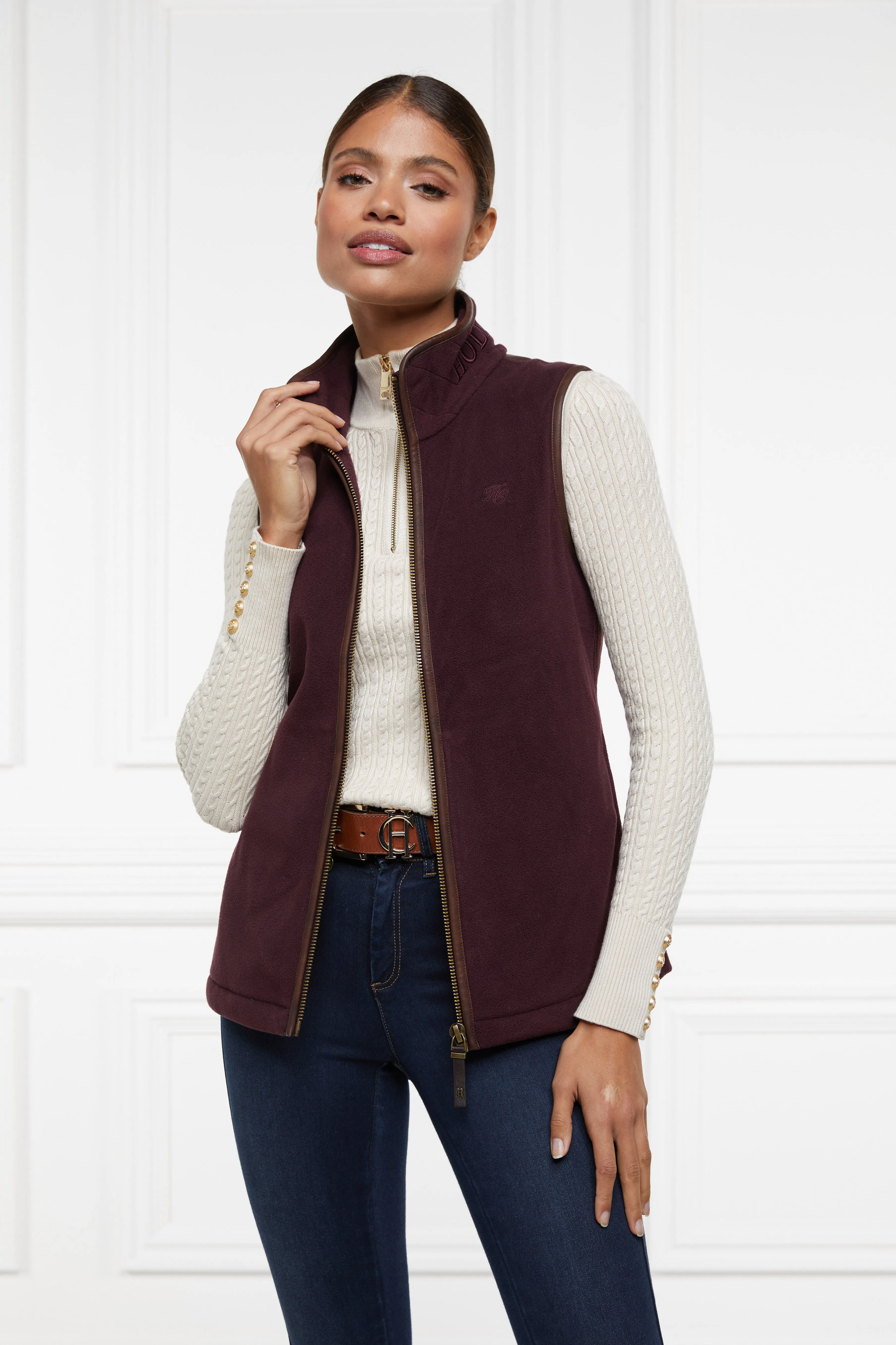 Country Fleece Gilet (Mulberry)