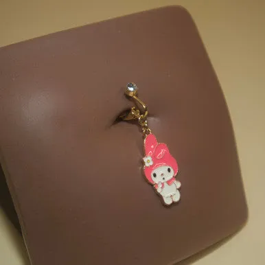 Dangle Kitty Navel Clip Non Piercing Belly Button