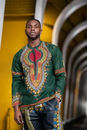 Dashiki Shirt in Green