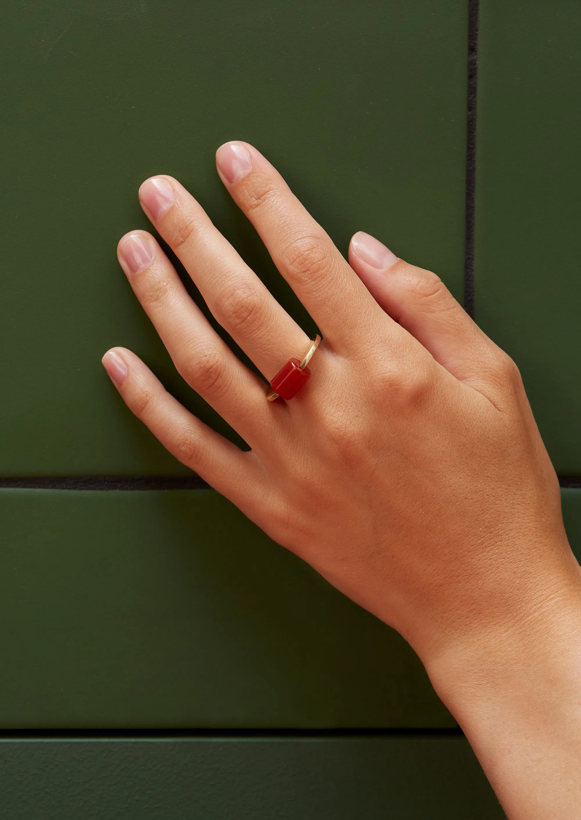 DECO CILINDRO CARNELIAN RING