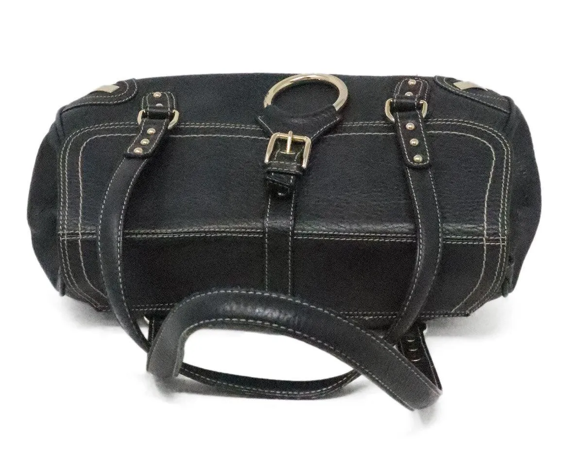 Dolce & Gabbana Black Leather Satchel Bag