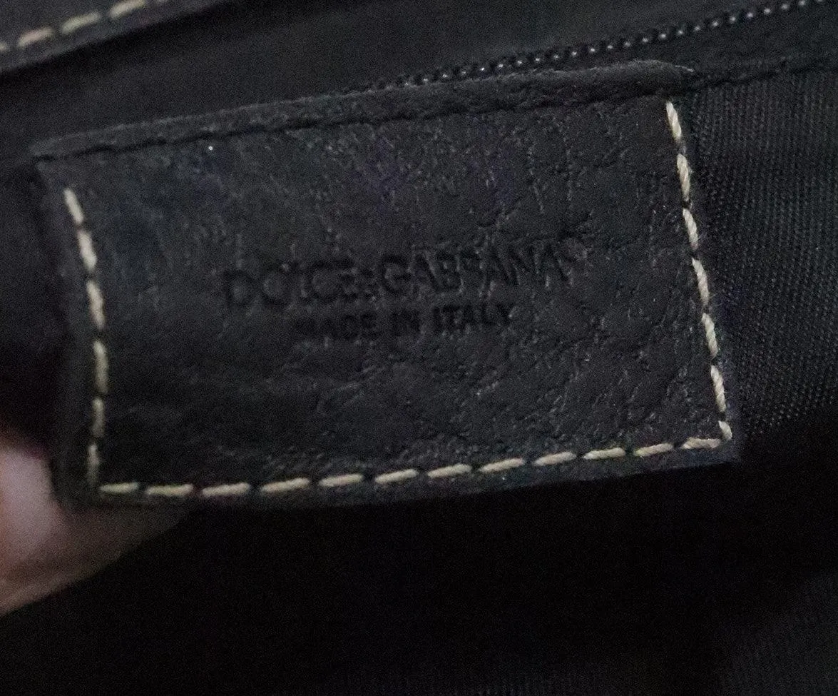 Dolce & Gabbana Black Leather Satchel Bag