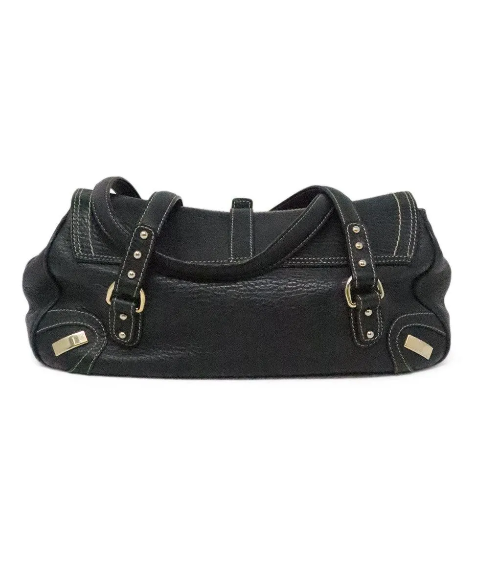 Dolce & Gabbana Black Leather Satchel Bag