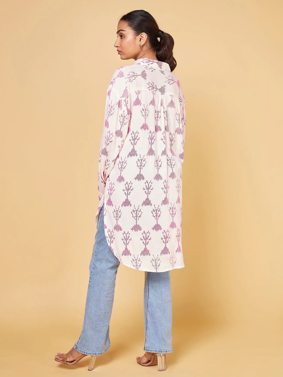 Echoes of Bliss Abstract Geometric Printed Shirt