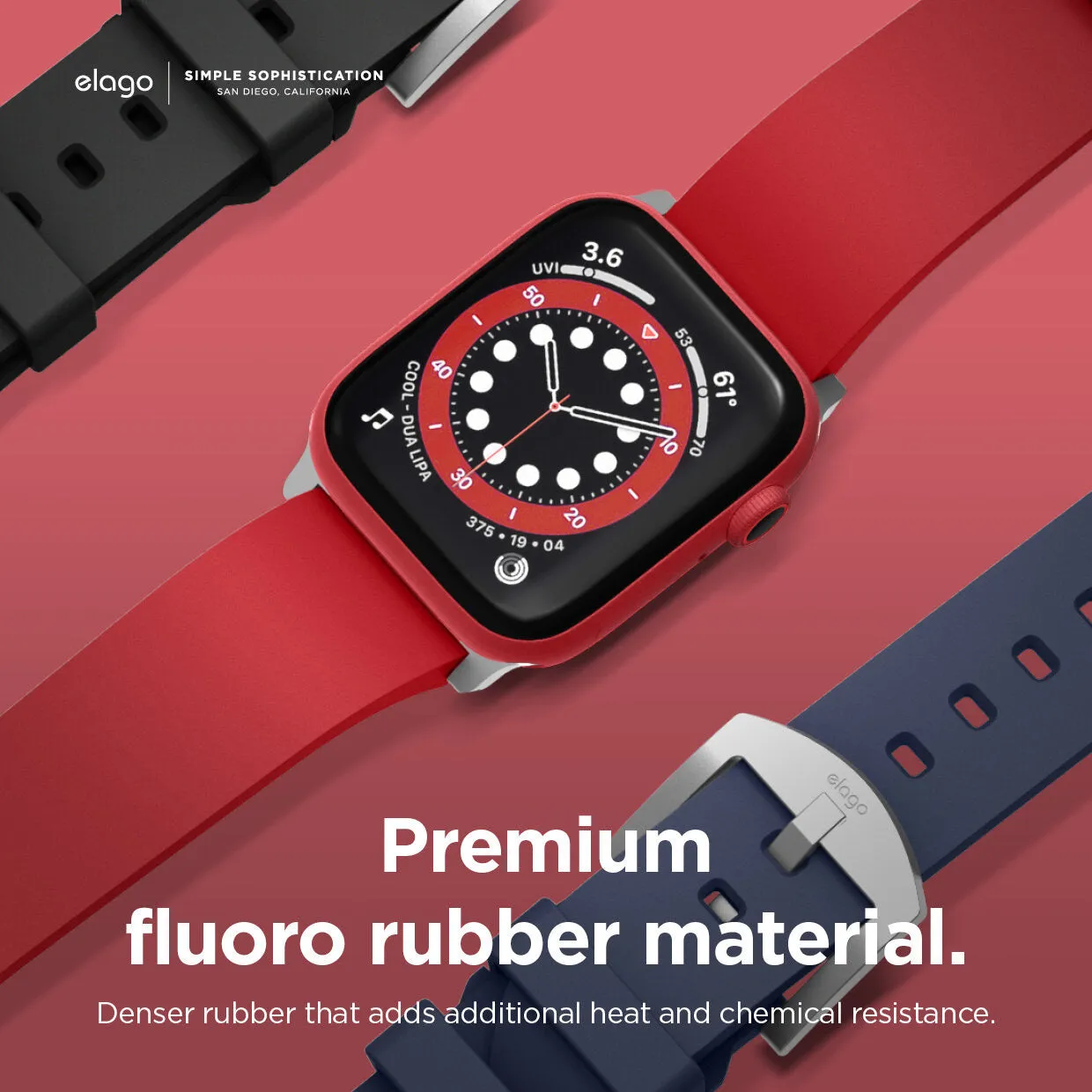 Elago Premium Apple Watch Band (Red)