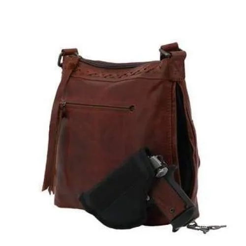 Faith Leather Lockable Concealed Carry Crossbody Purse