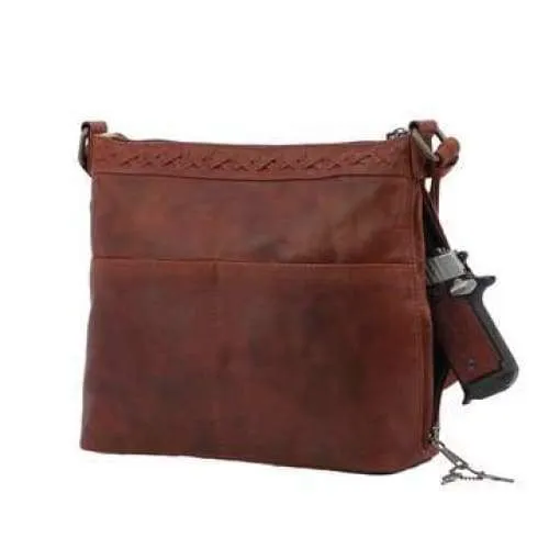 Faith Leather Lockable Concealed Carry Crossbody Purse