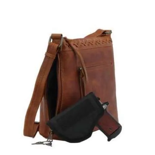 Faith Leather Lockable Concealed Carry Crossbody Purse