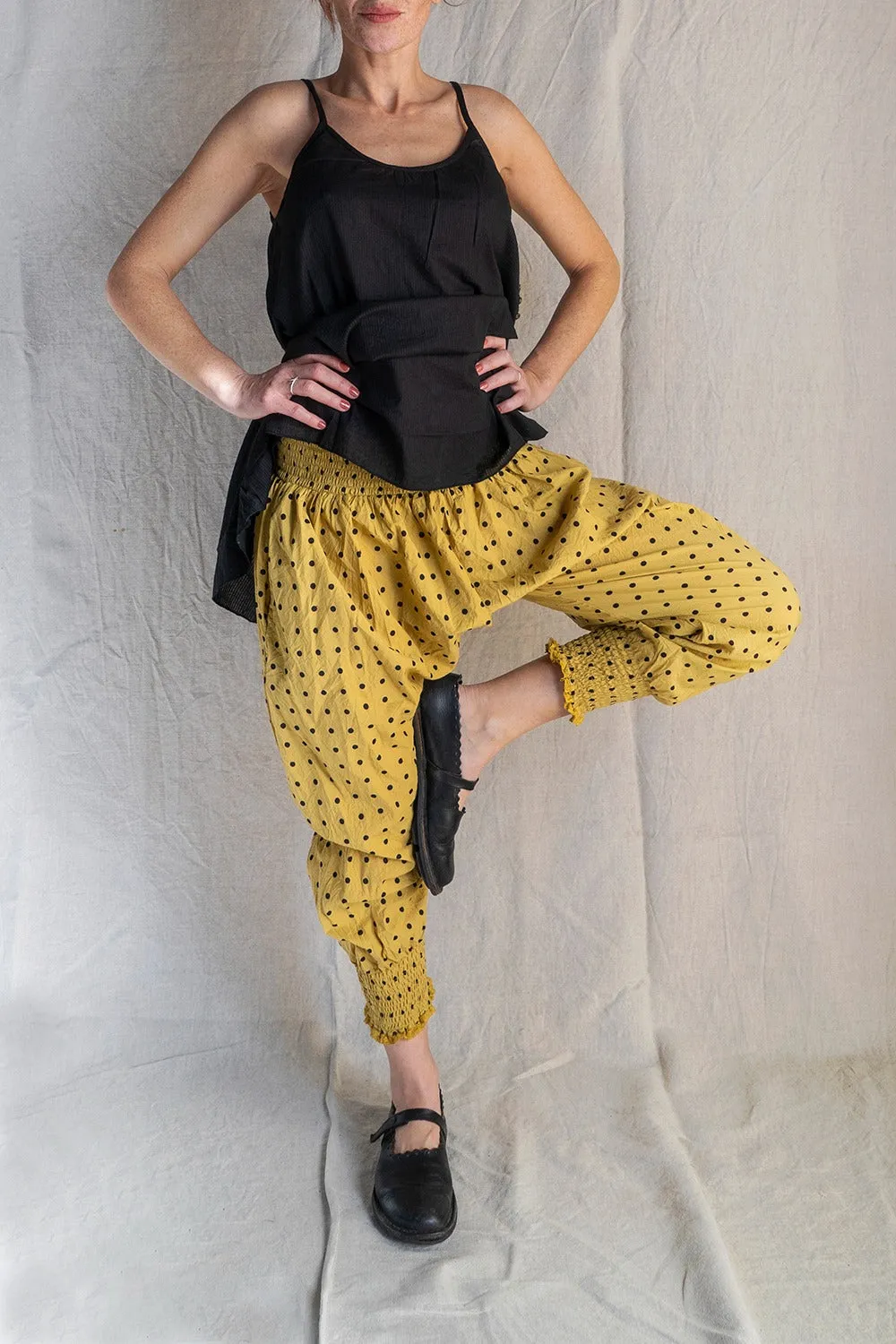 Fanfan Pants | Black with Bronze Dots