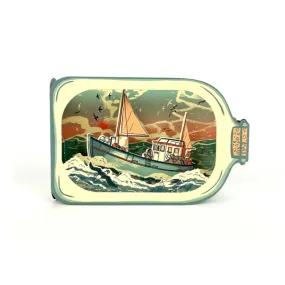 Fishing Boat in a Bottle - 3D Card