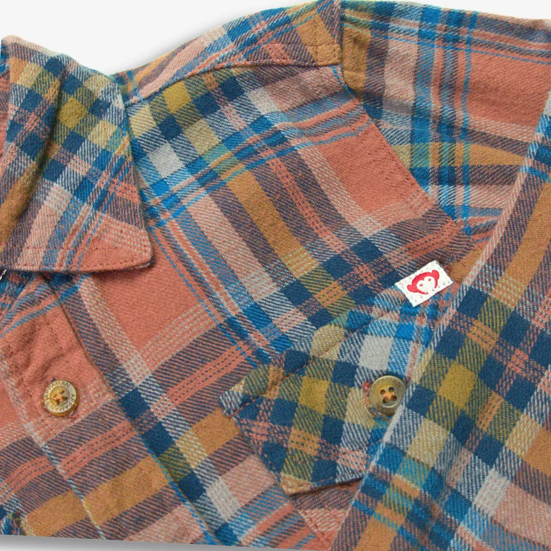 Flannel Shirt | Clay/Jewel Plaid