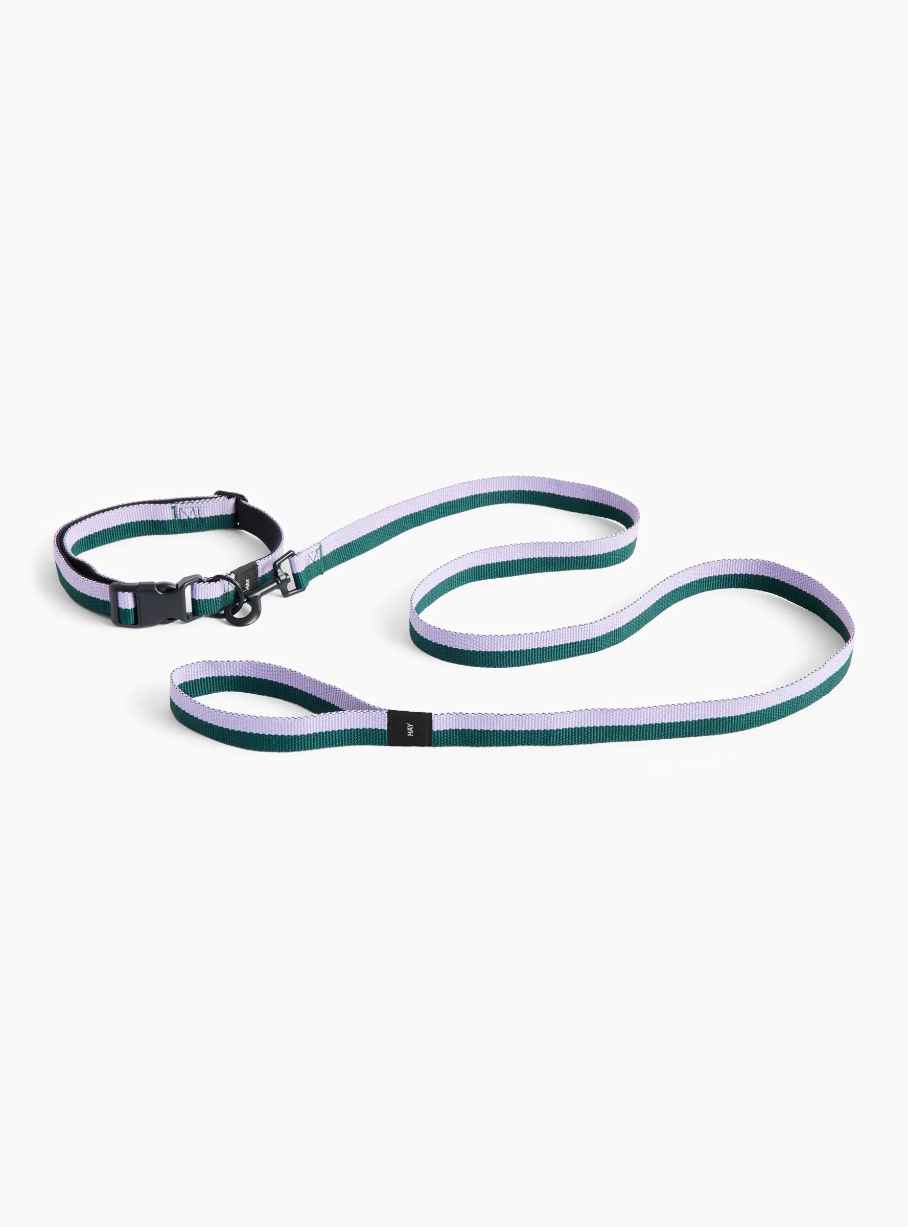 Flat Leash Green/Lavender