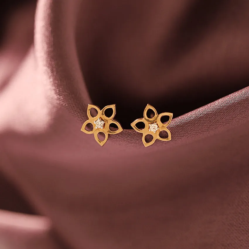 Floral Star Stud Earring [pre order] - SE004