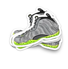 Foamposite "Silver Volt Camo" Sneaker Sticker