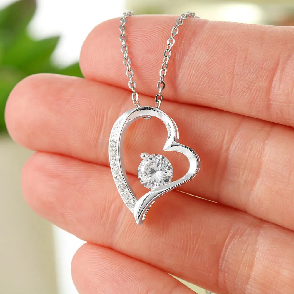 For Gorgeous Girlfriend Open Heart Necklace