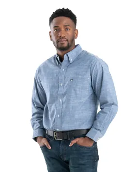 Foreman Flex Long Sleeve Chambray Button Down Work Shirt