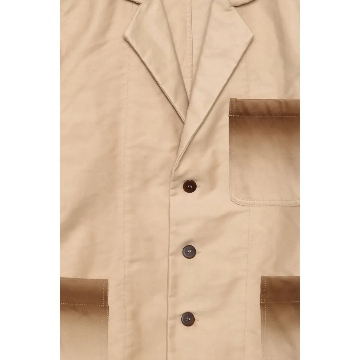 Frank Leder Burned Moleskin Blazer ecru