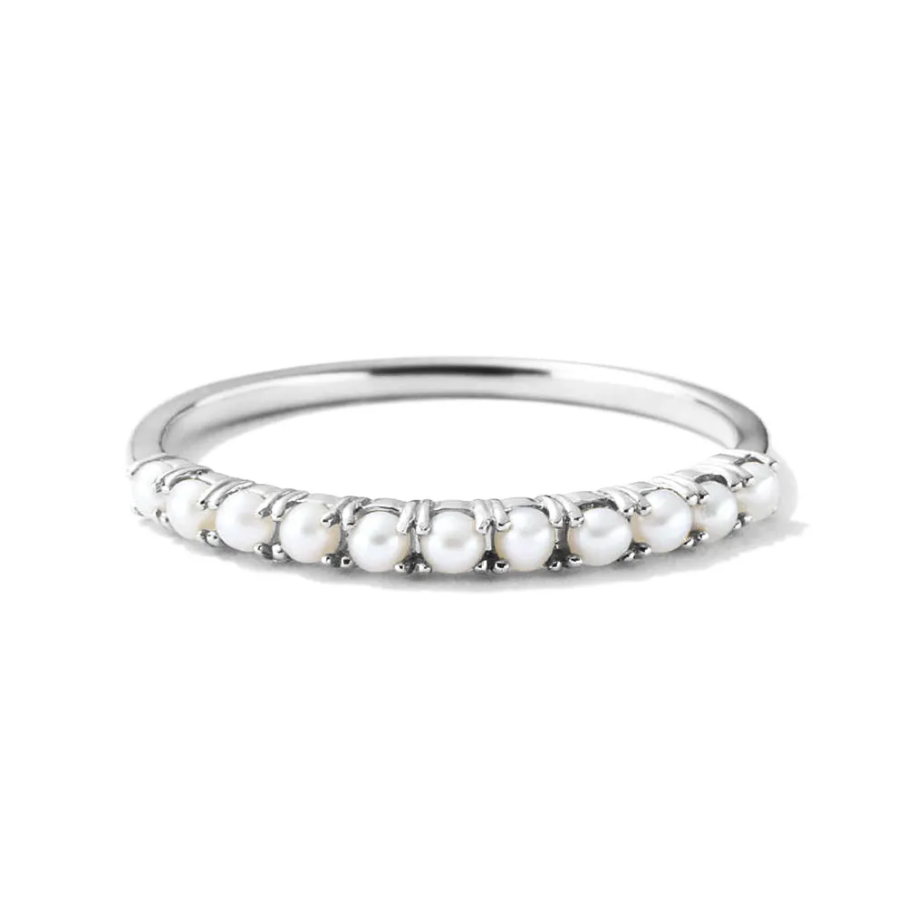 Freshwater Pearl Half Eternity Band