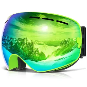 Full Screen Ski Goggles Green