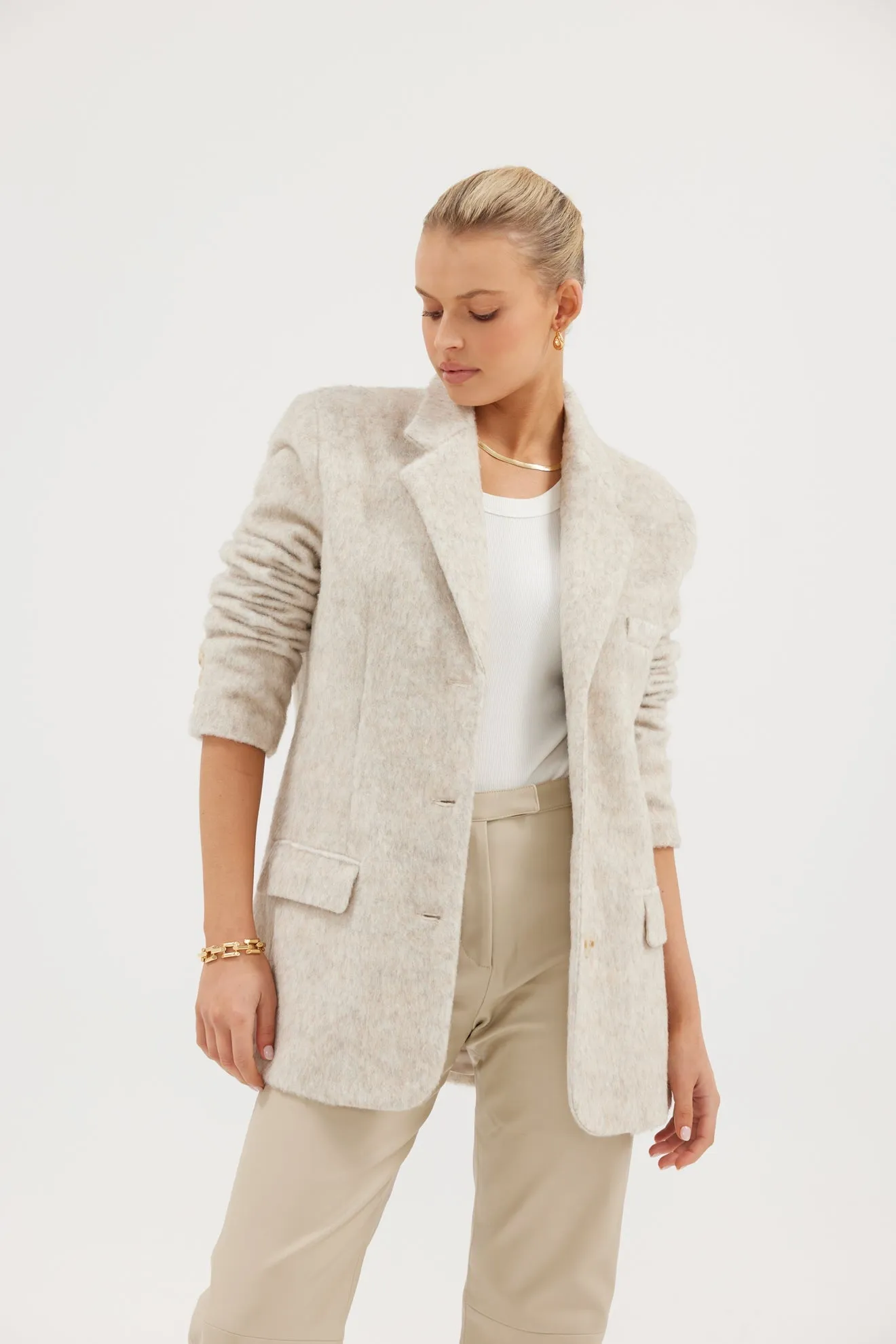 Harper Blazer - Grey Marle