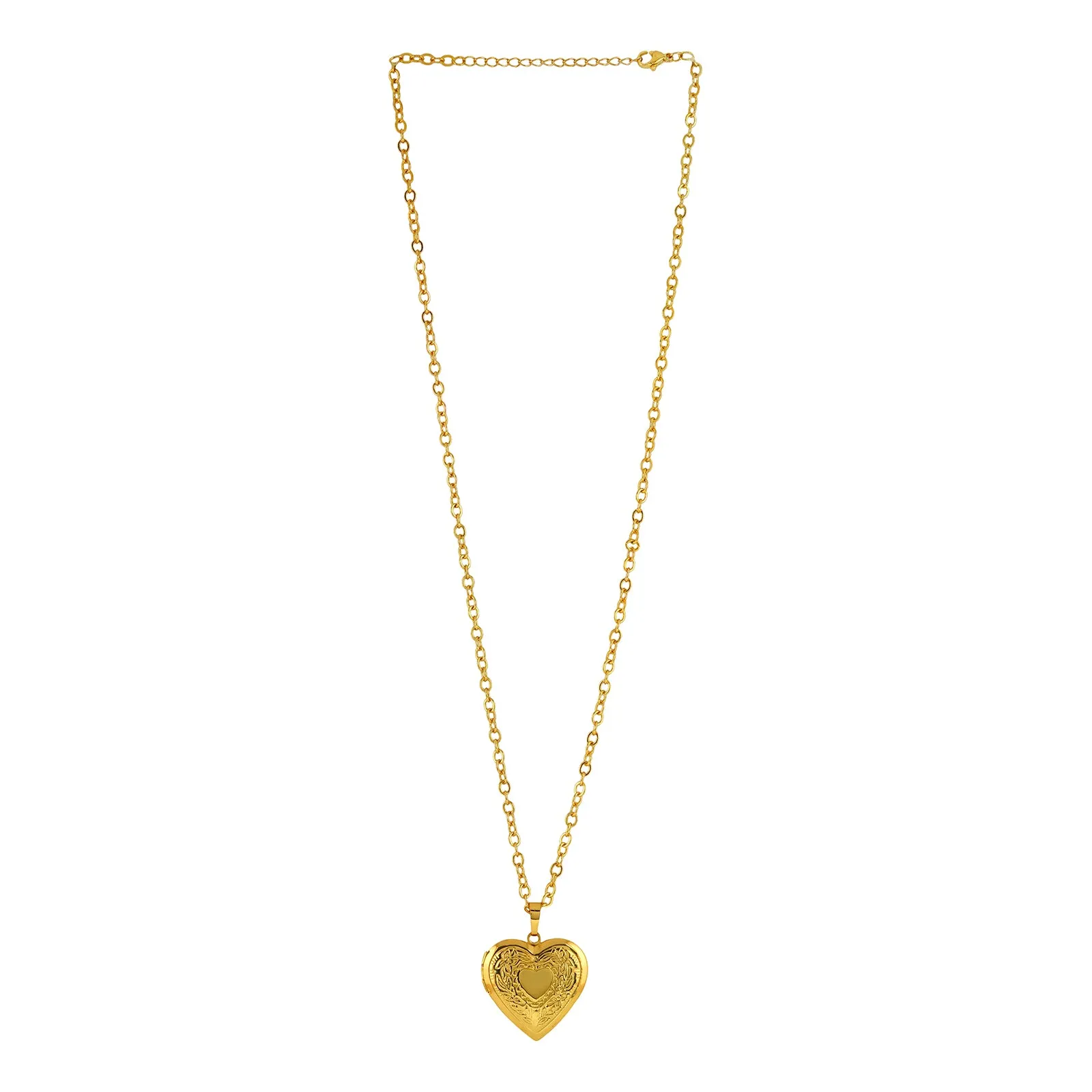 Hazey Gold Heart Necklace