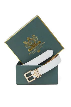 HC Slim Logo Belt (White)