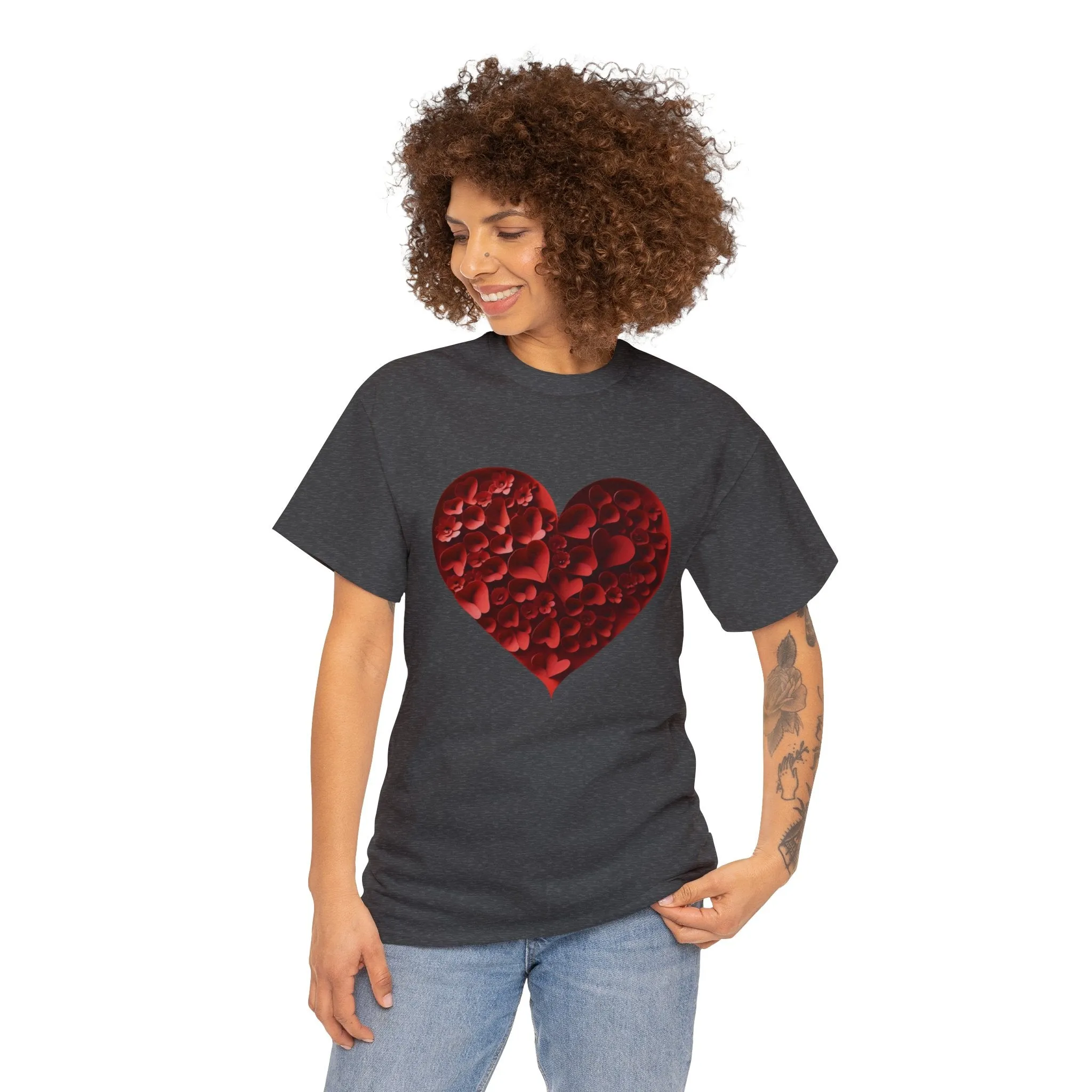 Heart Blooms - Unisex Heavy Cotton Tee - S-XL