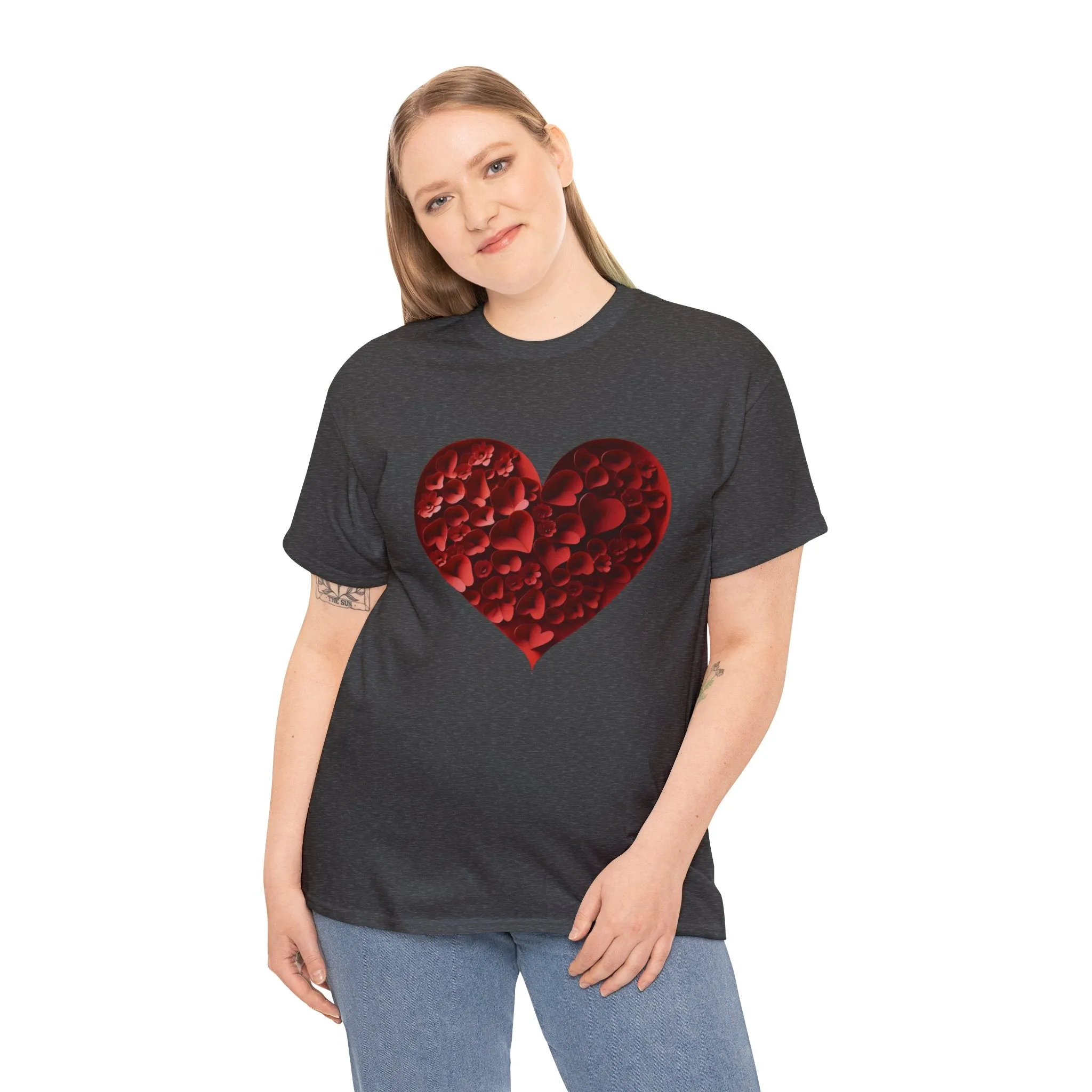 Heart Blooms - Unisex Heavy Cotton Tee - S-XL