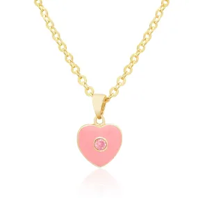 Heart with Crystal Necklace