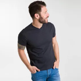 Heather Black V-Neck Tee