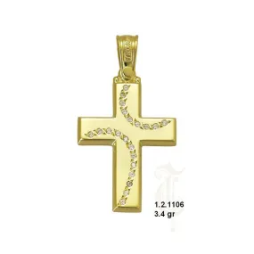 High Polish Cross with stone pattern