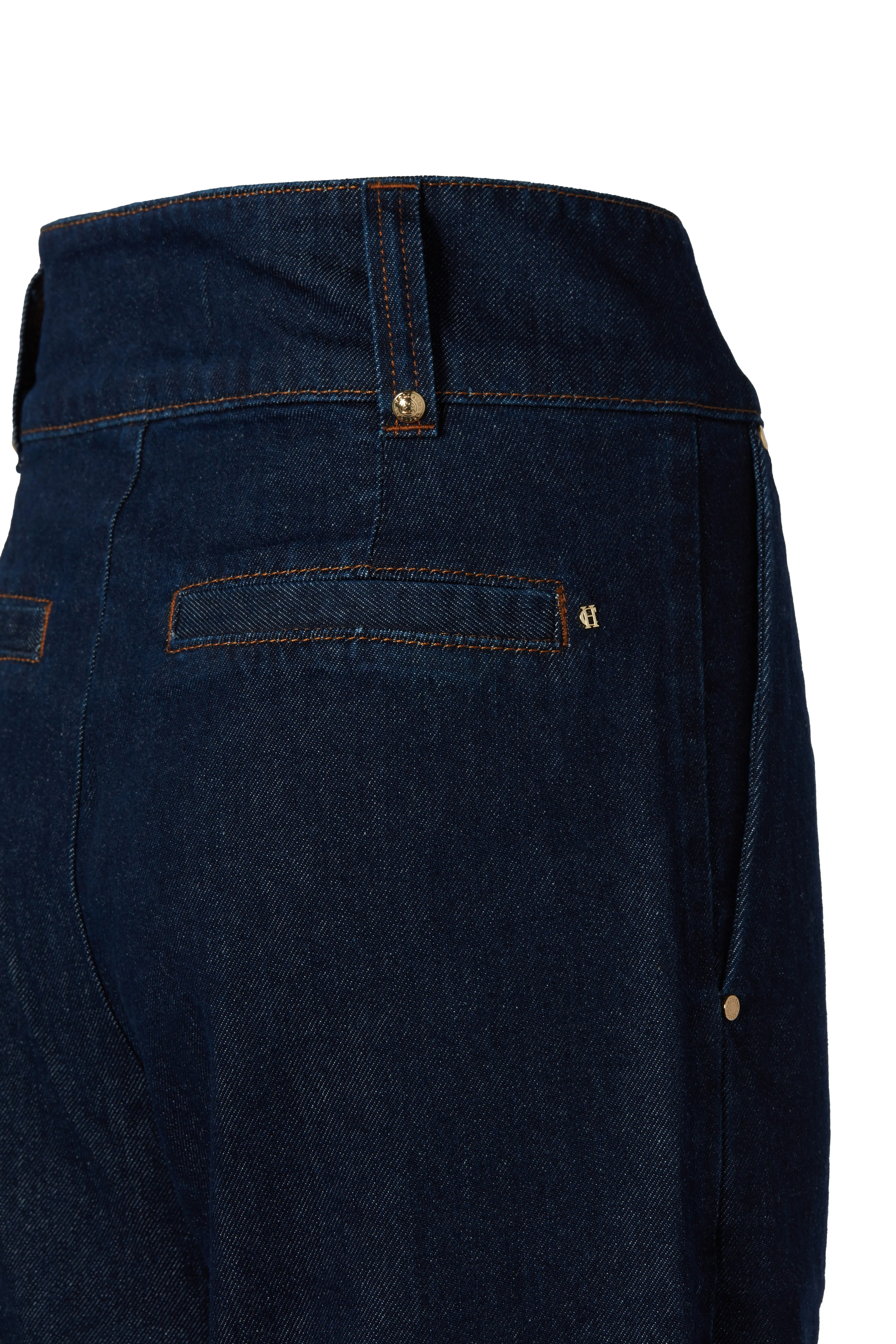 High Waisted Straight Jean (Deep Indigo)