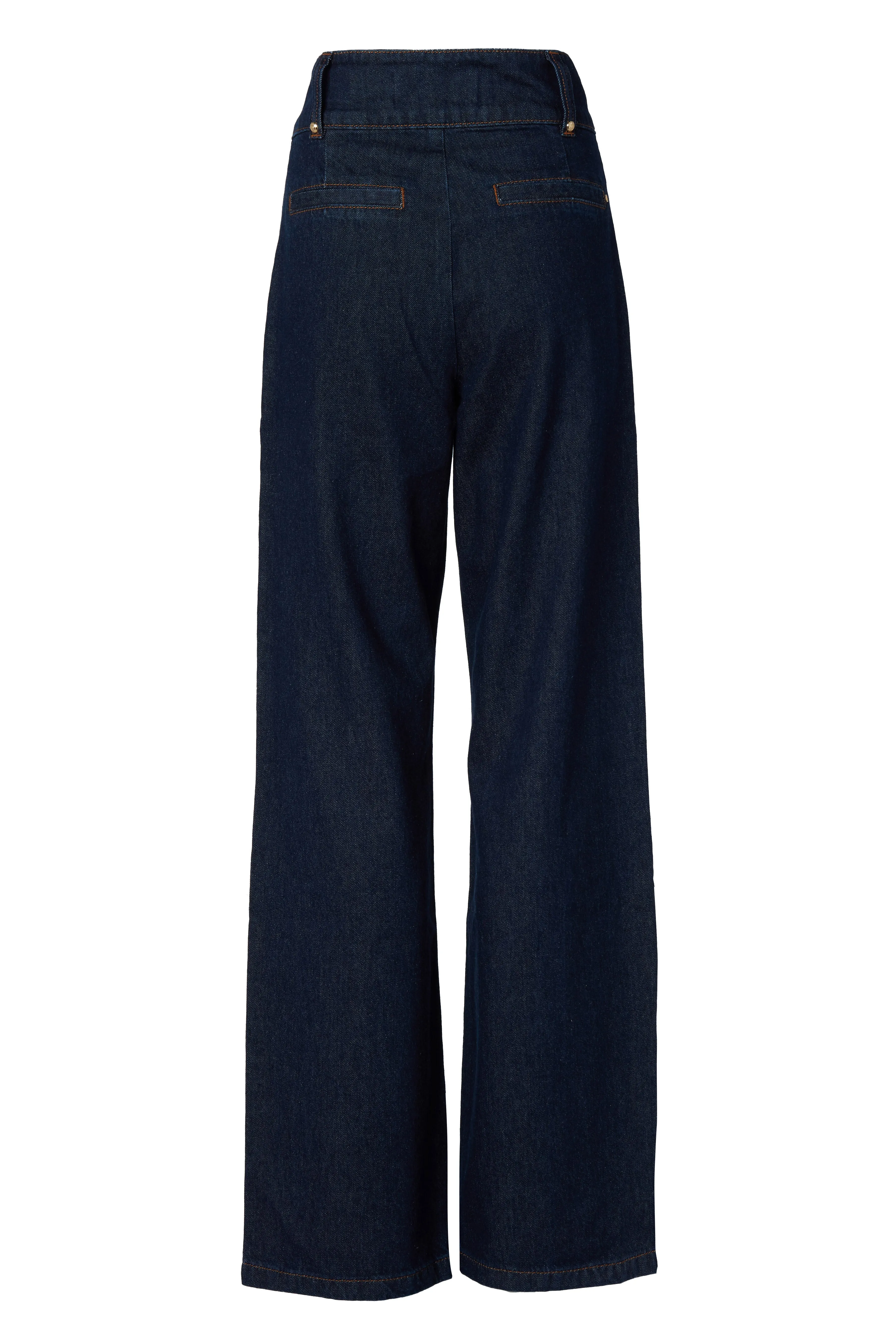 High Waisted Straight Jean (Deep Indigo)