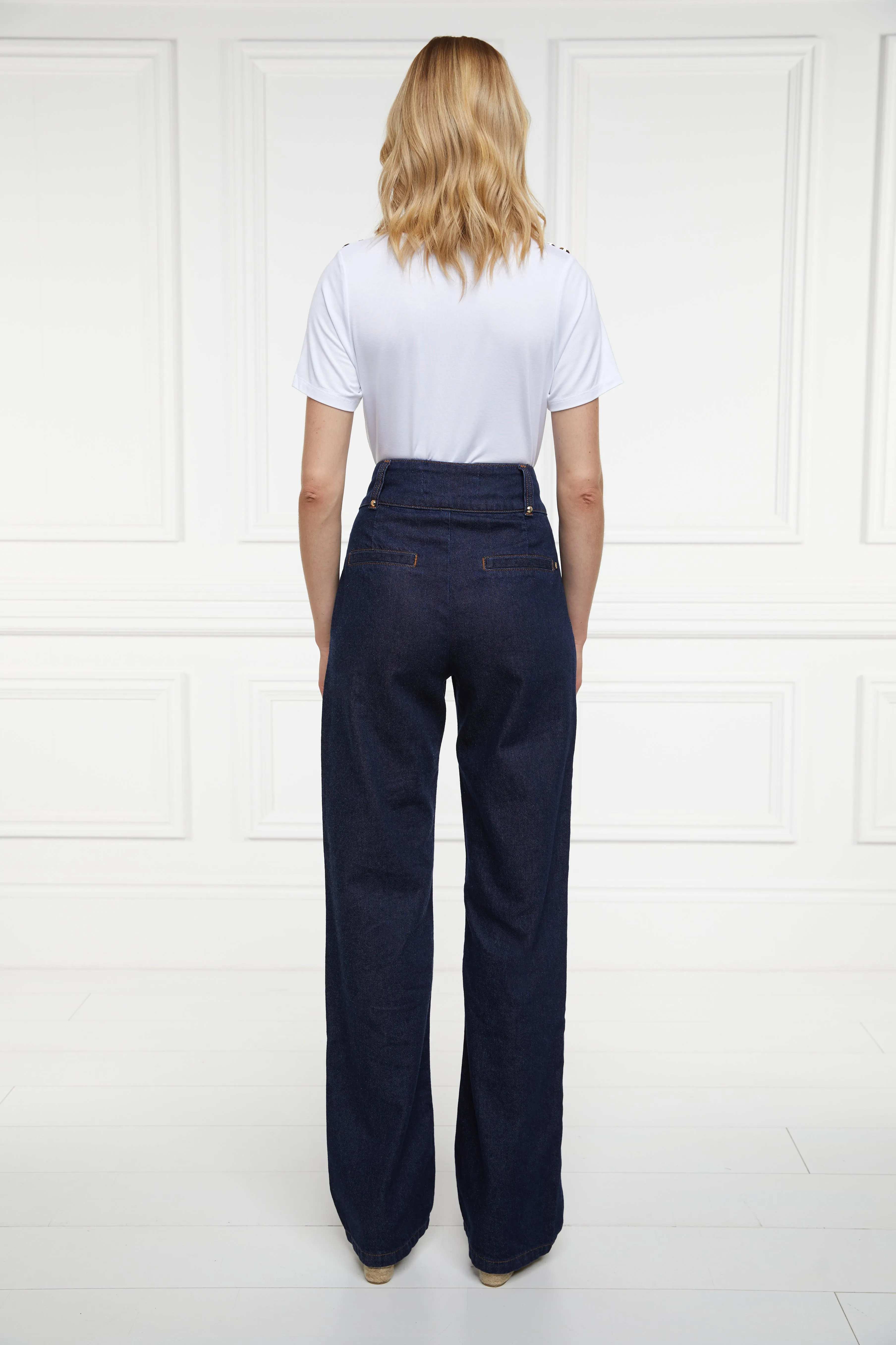 High Waisted Straight Jean (Deep Indigo)