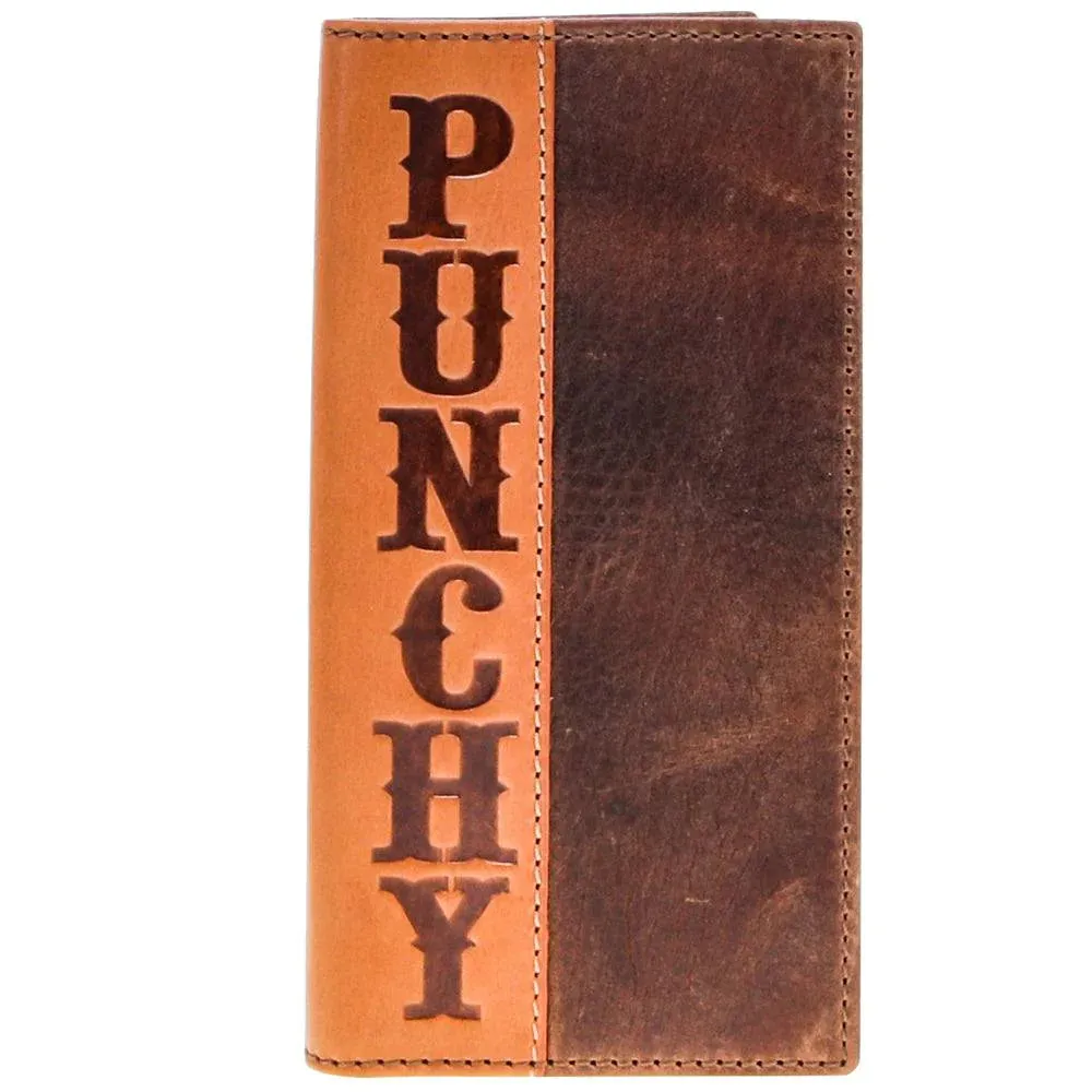 HOOEY PUNCHY CLASSIC RODEO WALLET BROWN /TAN LEATHER