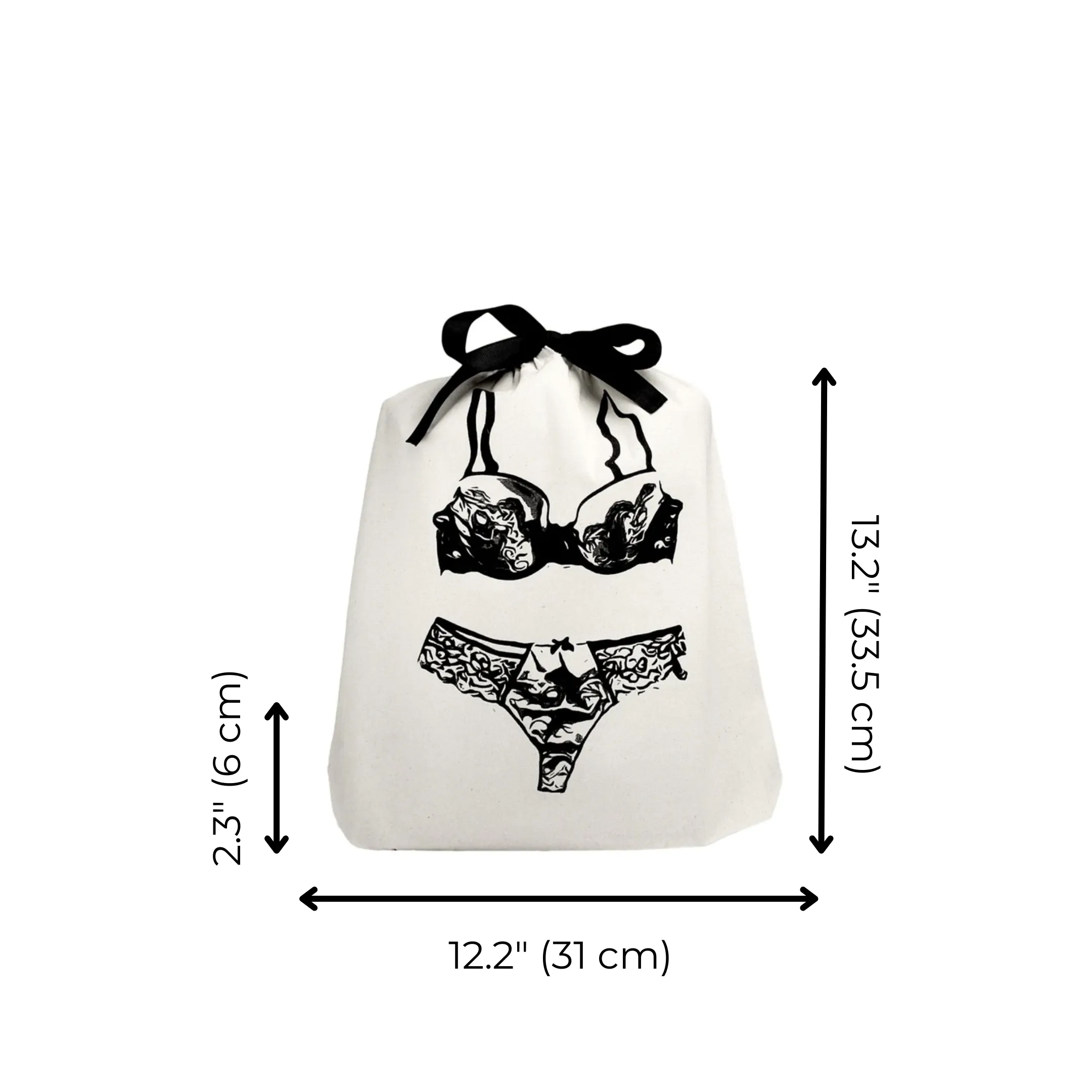 Lace Lingerie Travel Bag, Cream