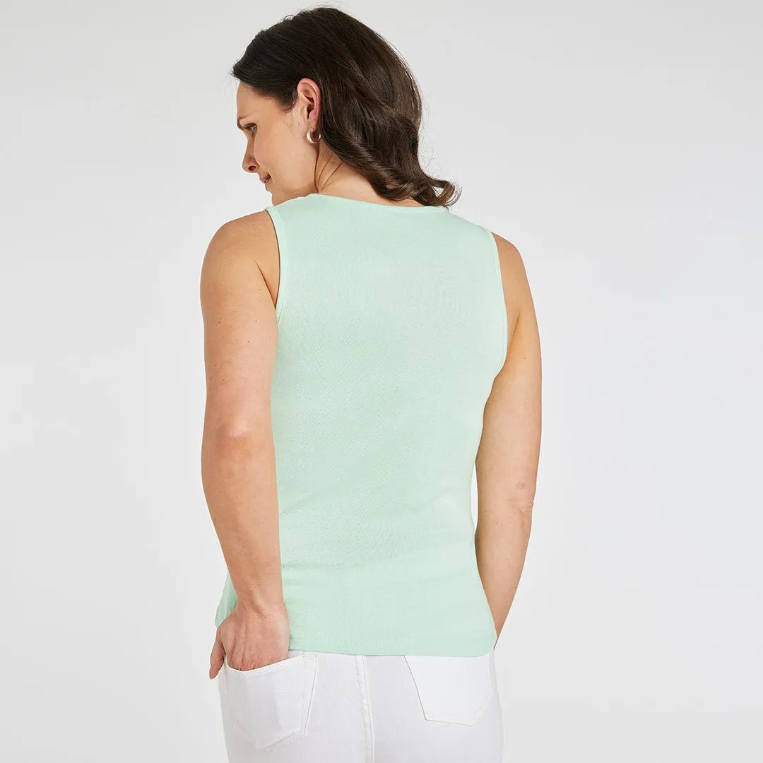 Ladies Essential Crew Vest Mint