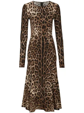 LEOPARD-PRINT MIDI DRESS