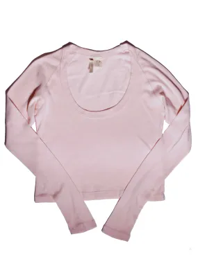 Long Sleeve Crop Brutus Tee • Blush