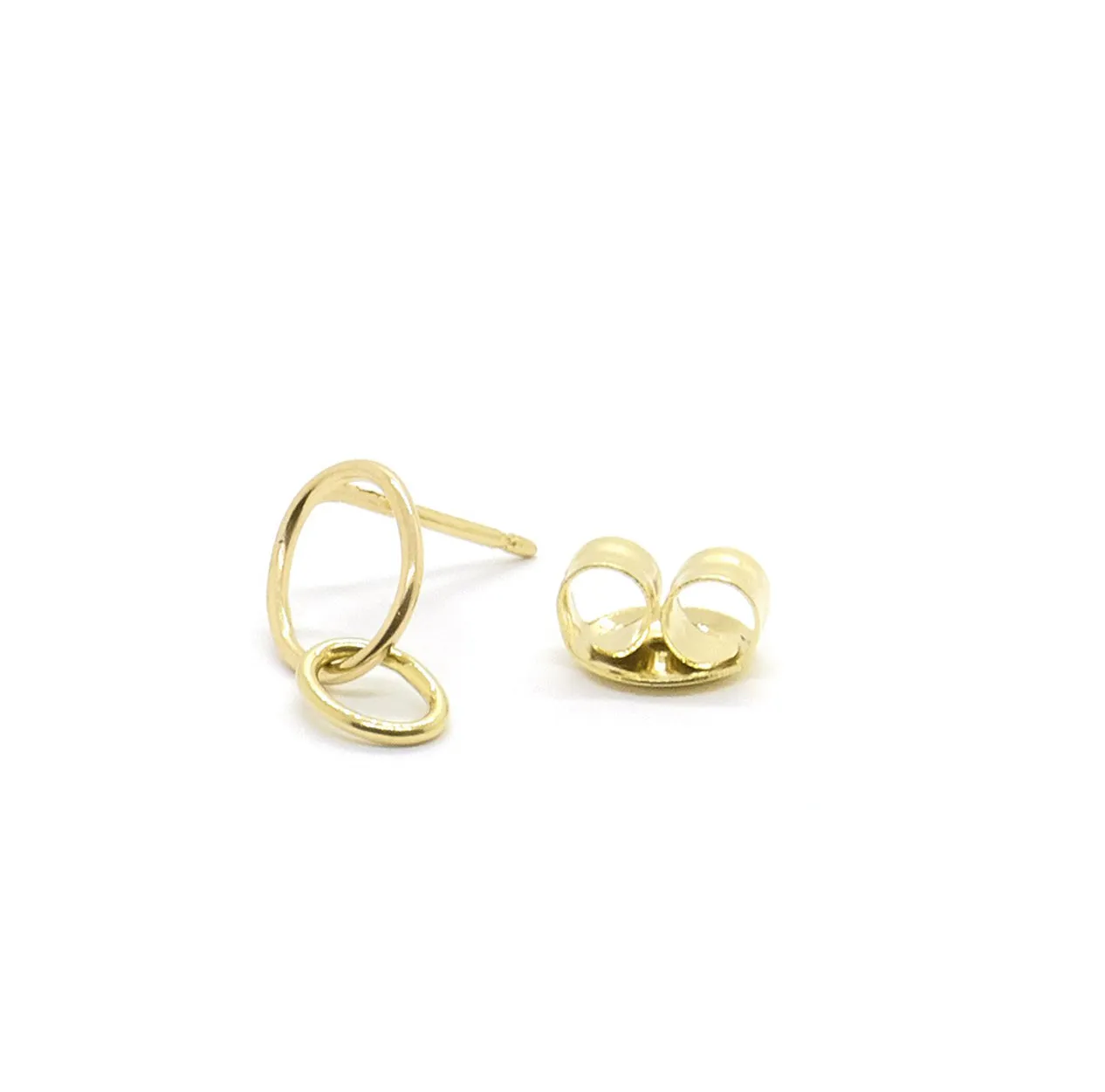 Loop Oval Stud, 9k Gold (single)