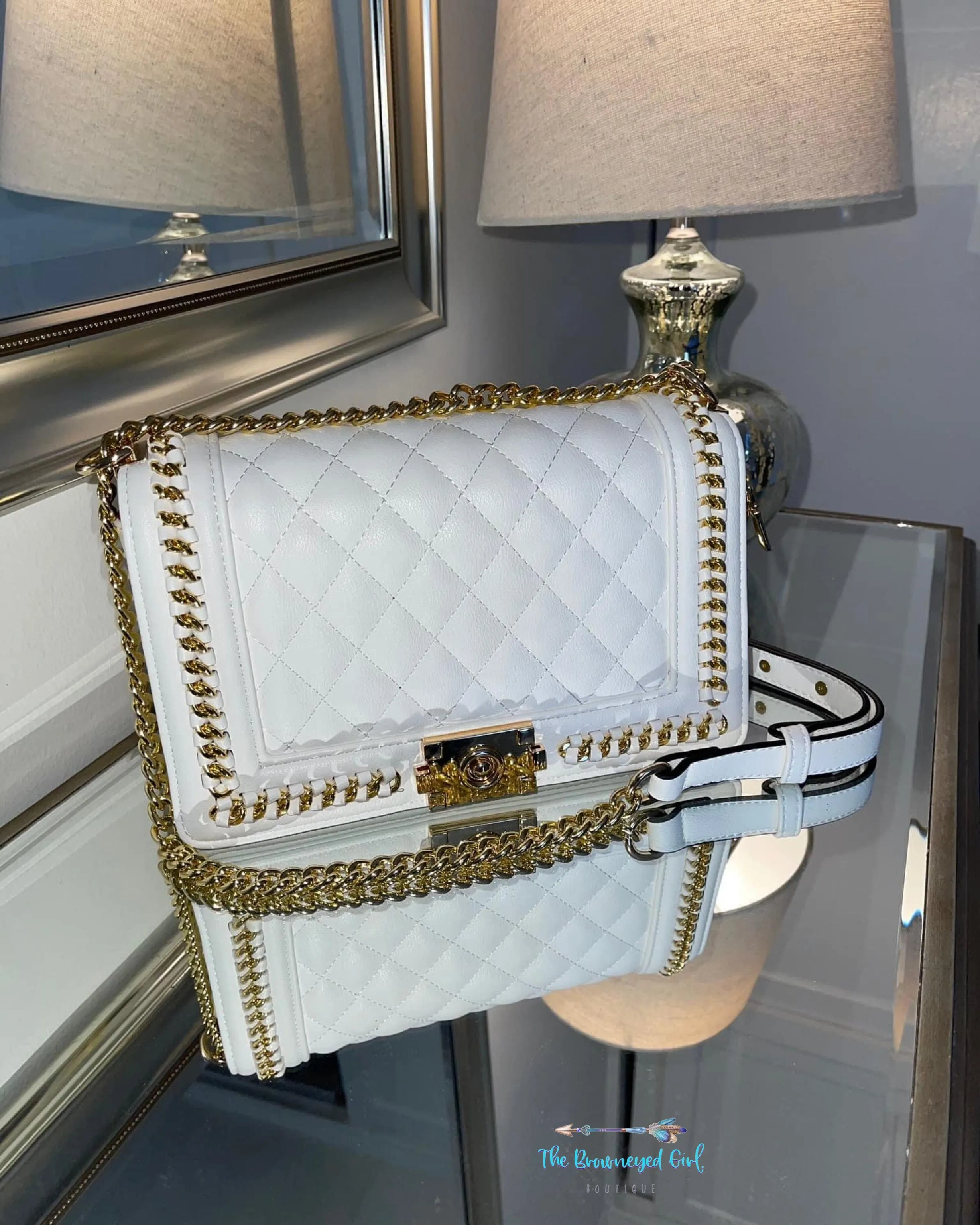 Love One Classic Quilted Crossbody Clutch