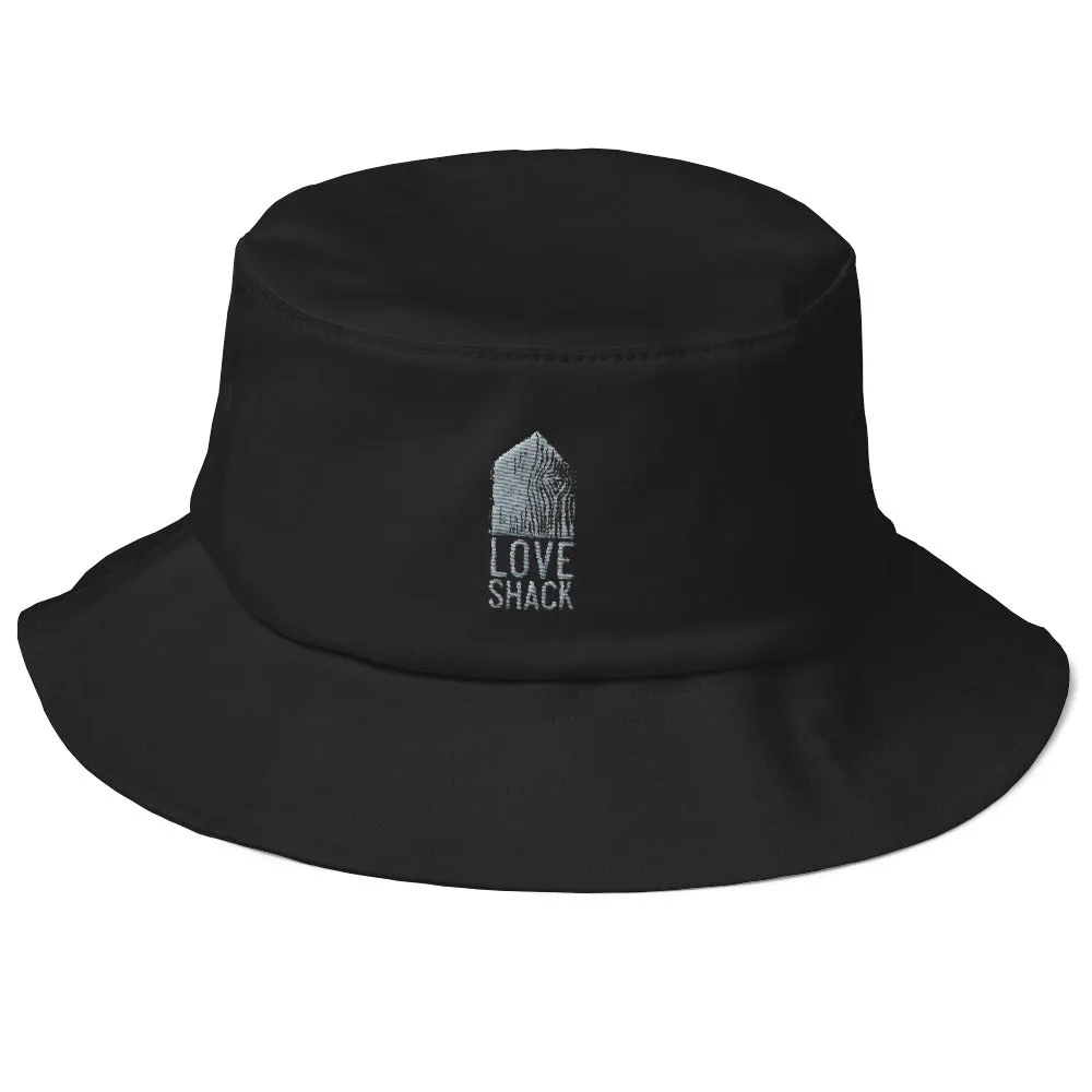 Love Shack Libations - Grey Embroidered - Old School Bucket Hat - Flexfit 5003