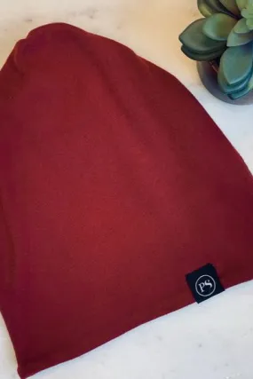 Maroon Peek-A-Boo Beanie