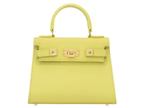 Maya Midi Caribou Soft Grainy Print Calf Leather Handbag - Primrose