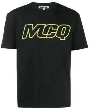 McQ Alexander Mcqueen Logo Yellow T-Shirt Black