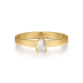 Mellonia | Mahogany Ring | Moonstone | Gold Plated 925 Silver