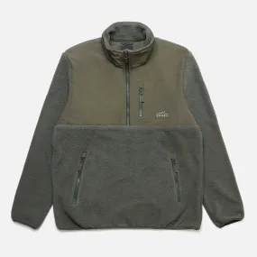 Mens 1/4 Zip Fleece Dusty Olive